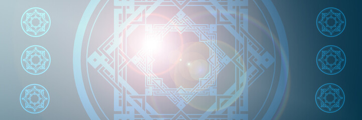 Colorful background with geometric element. Sacred geometry motifs. Vintage decorative elements.
