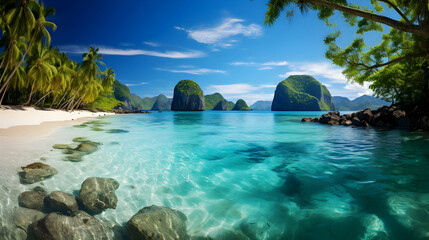 Magnificent tropical sea. Philippines. El Nido,generated Ai.