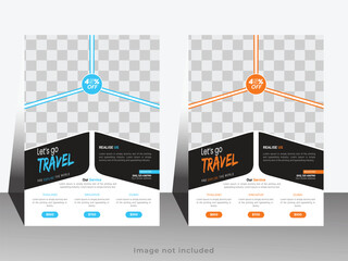 Dream vacation tour and travel adventure flyer template