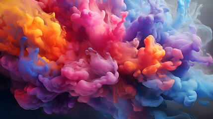 Nebulae, cumulus, isolated cloud, colorful, dynamic, universe,Generative Ai.