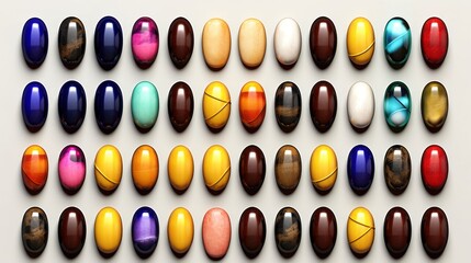A variety of dietary supplements and vitamins UHD wallpaper