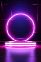 Product mockup background with neon glowing features and nothing else  AI generated illustration