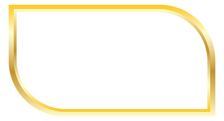 Fototapeta premium golden square frame line round corner