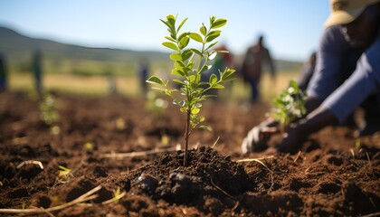 New tree being planted in aid to fight climate chnage 