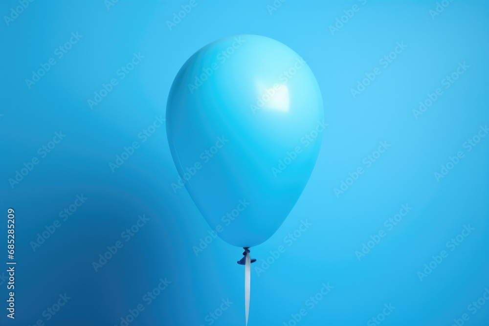 Poster a blue balloon with a single string attached to it. can be used for various occasions and celebratio