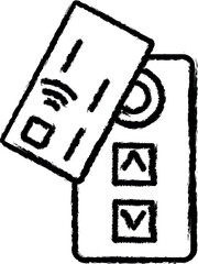 Card, payment icon grunge style vector