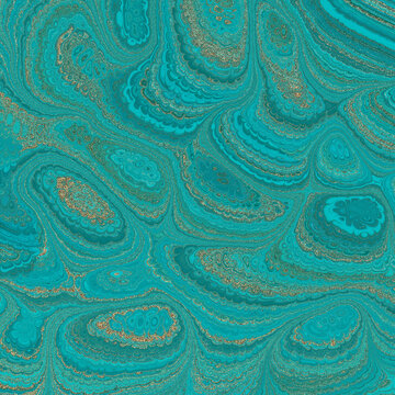 Malachite Marble texture. Fractal digital Art Background. High Resolution. Green marble texture with gold veins. Can be used for background or wallpaper
