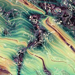 Abstract green khaki Marble texture. Fractal digital Art Background. High Resolution. Can be used for background or wallpaper