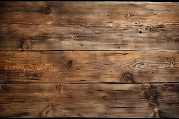 Fototapeta na wymiar Empty old wooden table background. Generative Ai