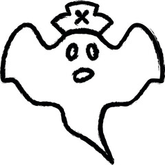 Ghost, pirate icon grunge style vector