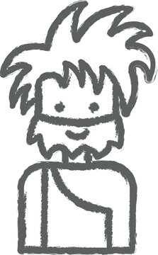recommend clip art: Prehistoric troglodyte icon grunge style vector