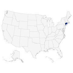 Connecticut map. USA Map