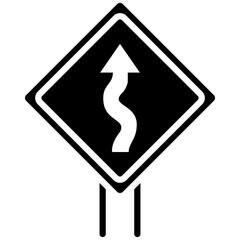 Zig Zag Road Icon