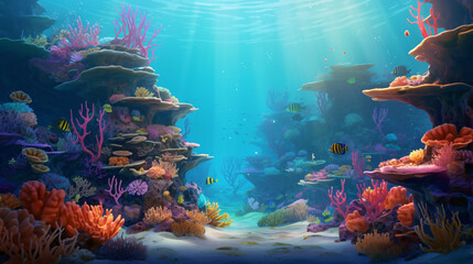 Fototapeta na wymiar Beautiful underwater scenery