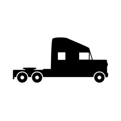 Cargo car icon on white.