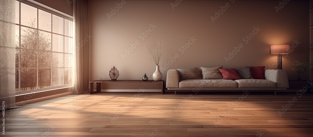 Poster luxurious house with a comfortable and ample room copy space image