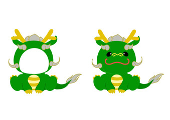 龍　辰の顔はめ着ぐるみイラスト