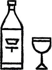 Russian, culture, vodka icon grunge style vector