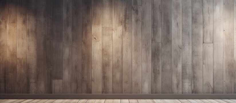 Modern wood and concrete wall design with vertical concrete element Background with room for text copy space image