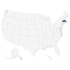 Massachusetts State map. USA map