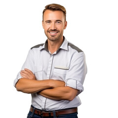 Fototapeta premium handsome driver isolated