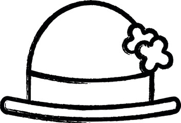Hat, saint patrick icon grunge style vector