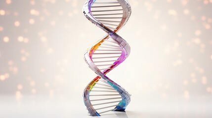 Minimalist design featuring a DNA double helix  AI generated illustration