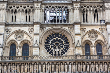 Notre Dame de Paris is the one of the most famous symbols of Paris in a summer day, France
