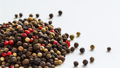 pepper on white background