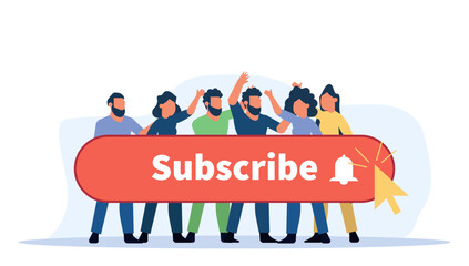 Subscribe to our online newsletter and become a member of our web-based community. Get exclusive access to vector illustrations, modern design concepts, and business marketing strategies - obrazy, fototapety, plakaty