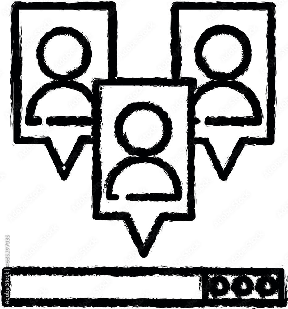 Poster users web browser icon grunge style vector