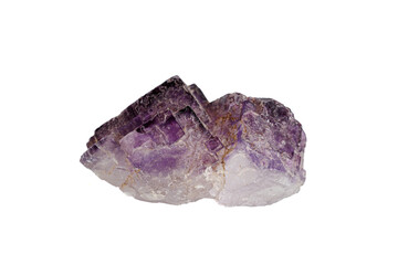 fluorite mineral stone macro on white background