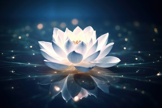 lotus white light lotus flower 