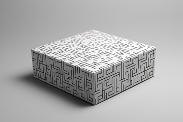 White carton gift box with cover