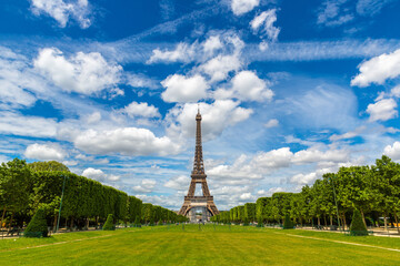 Eiffel Tower in Paris in a summer day, France