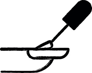 nail polish outline icon grunge style vector