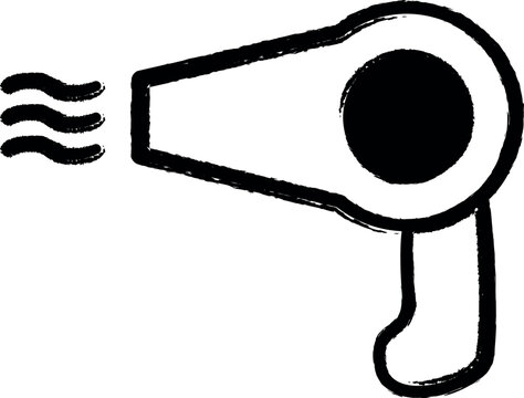 recommend clip art: hair dryer outline icon grunge style vector