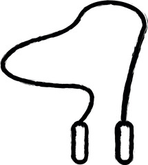 sport, jump icon grunge style vector