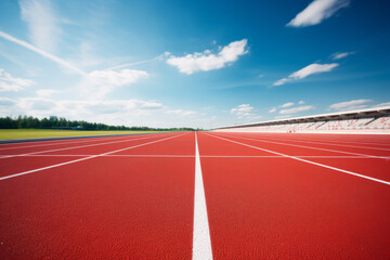 Pristine Running Track. Smooth Surface Ready for Runners. Generative Ai