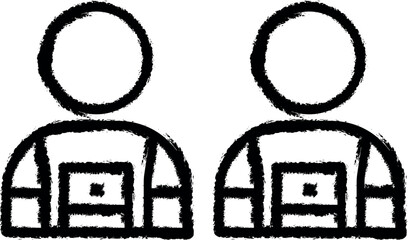 companionship, member, team icon grunge style vector