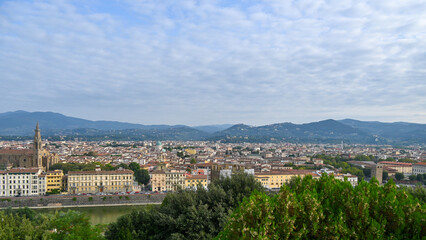 Fototapeta na wymiar Italien - Blick auf Florenz Italien, Florenz Blick vom Michelangelo Platz