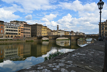 Italien - Florenz,  Brücken am Fluß Arno 