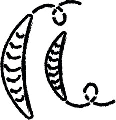 green beans dusk style icon grunge style vector