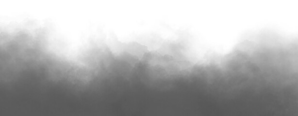 Dark smoke misty fog isolated on white background - obrazy, fototapety, plakaty