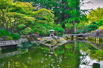 The beautiful tourist place in the Japanese garden