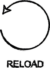 reload sign icon grunge style vector