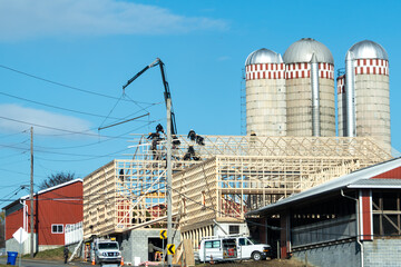 Strasburg PA Amish Barn Raising