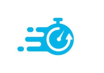 simple fast time logo design vector illustration
