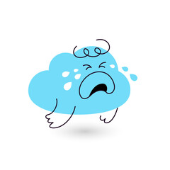 Cloud Cartoon Character Crying