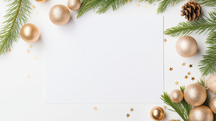 Christmas greeting card template Empty paper